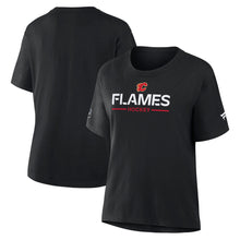 Women's Calgary Flames Primary Cotton Short Sleeve T-Shirt Black