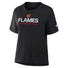 Women's Calgary Flames Primary Cotton Short Sleeve T-Shirt Black