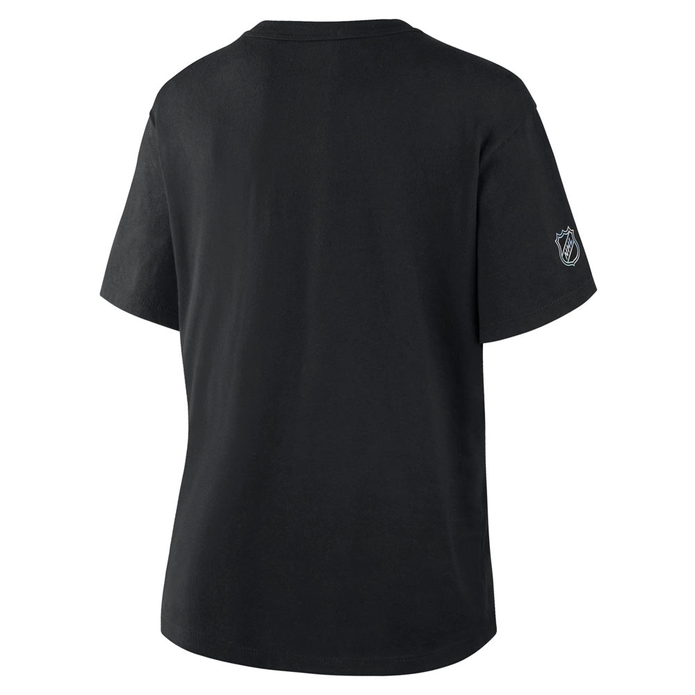 Women's Calgary Flames Primary Cotton Short Sleeve T-Shirt Black