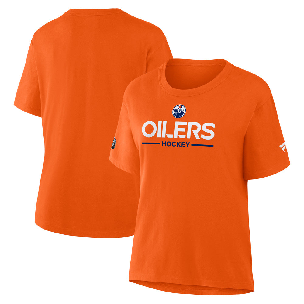 Fanatics Edmonton Oilers Authentic Pro Primary Women's Orange T Shirt