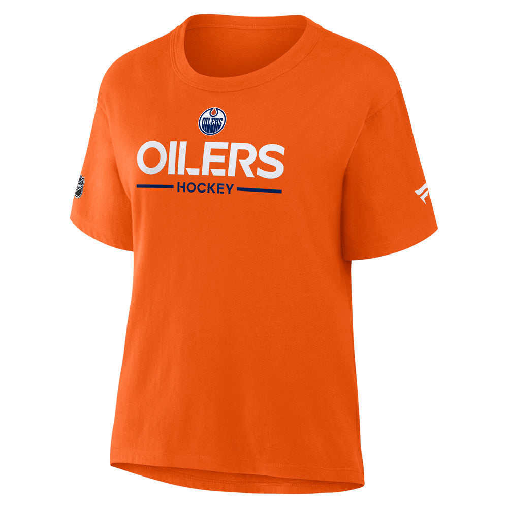 Fanatics Edmonton Oilers Authentic Pro Primary Women's Orange T Shirt