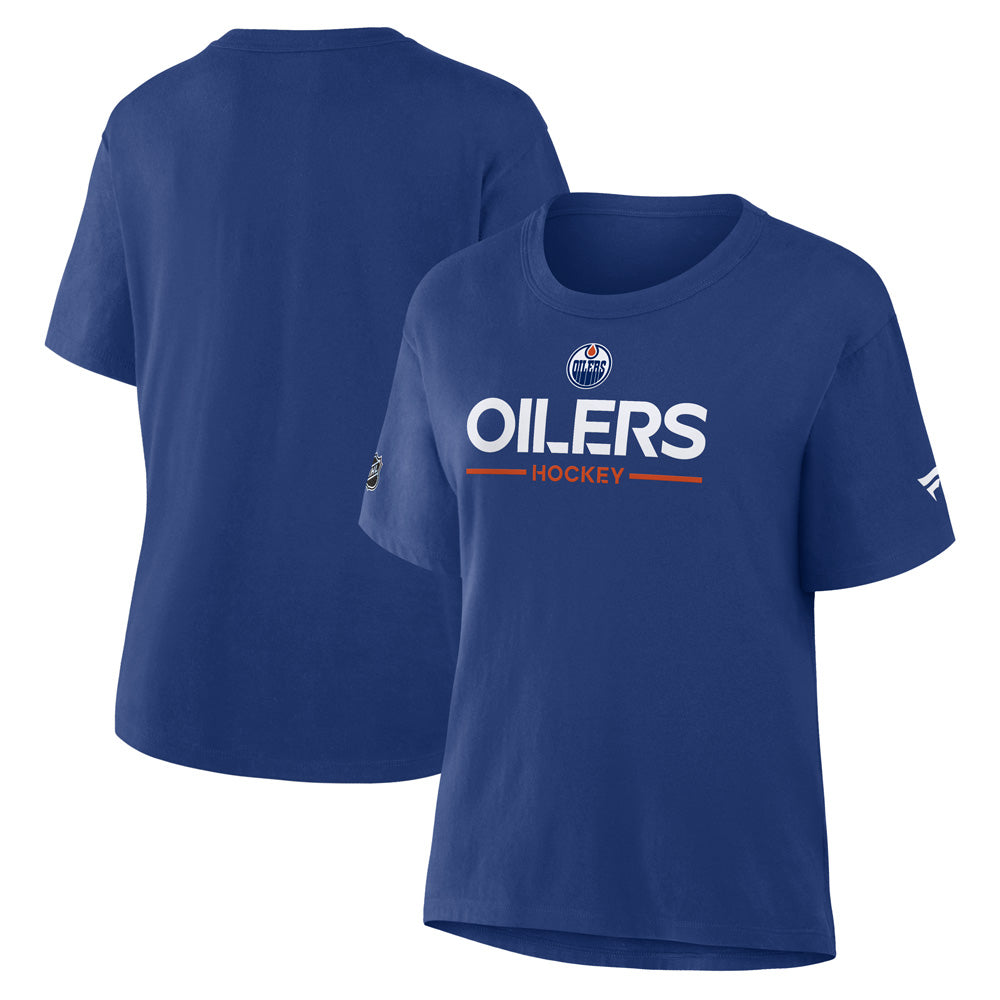 Women's Edmonton Oilers Primary Cotton Short Sleeve T-Shirt