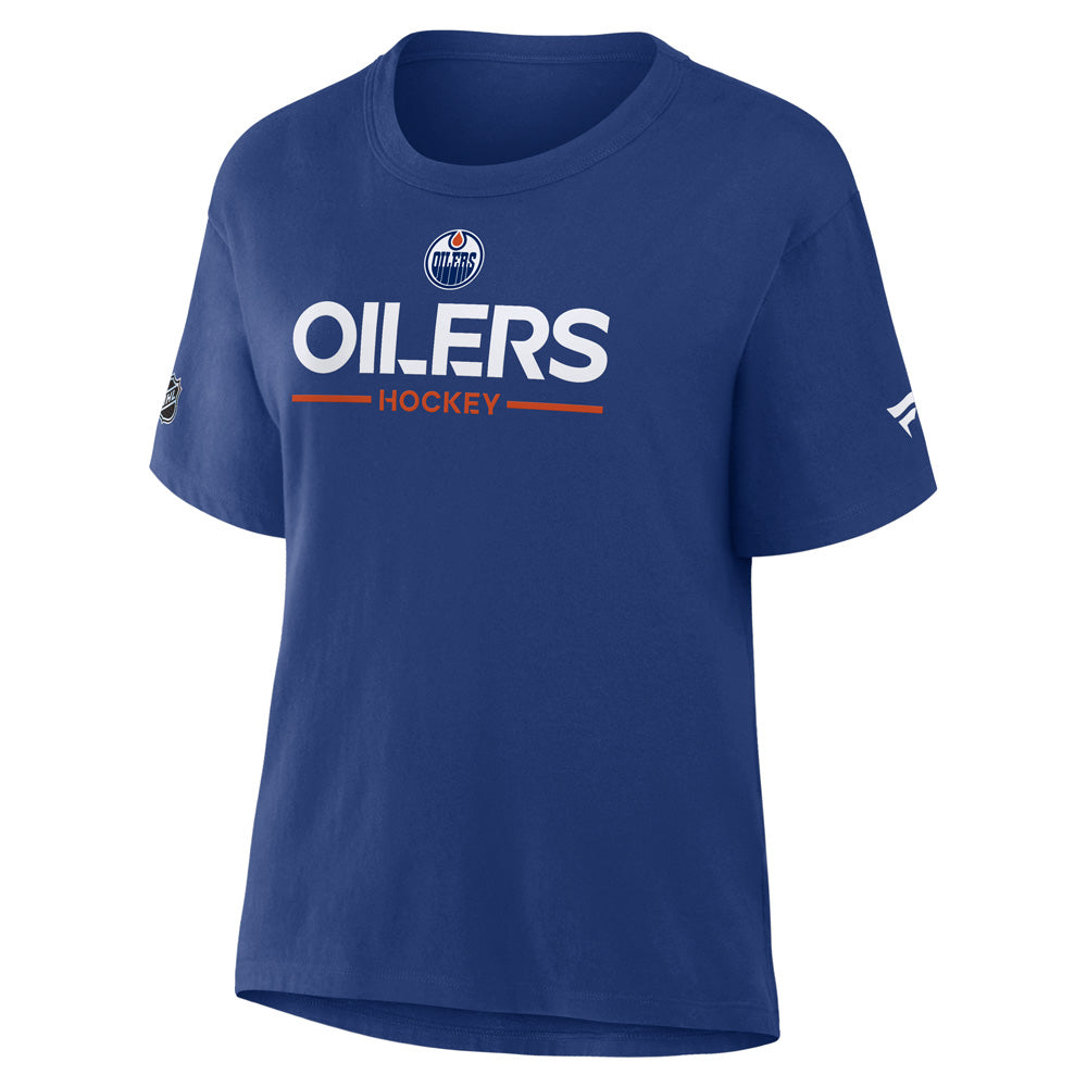 Women's Edmonton Oilers Primary Cotton Short Sleeve T-Shirt