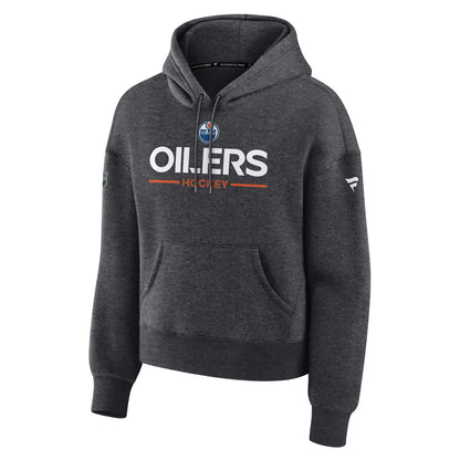 Women's Edmonton Oilers Primary Cotton Fleece Pullover Hoodie