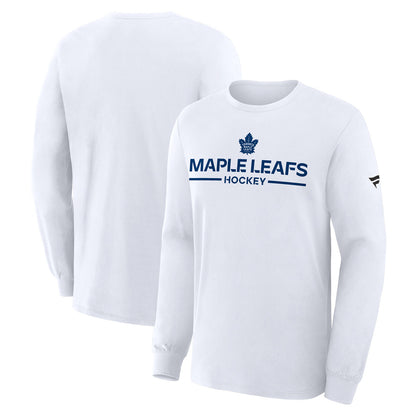 Fanatics Toronto Maple Leafs Authentic Pro Primary White Long Sleeve Shirt