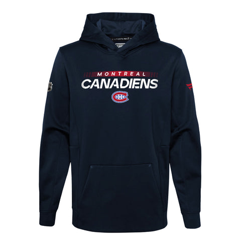 MONTREAL CANADIENS AUTHENTIC PRO YOUTH NAVY PULLOVER HOODIE