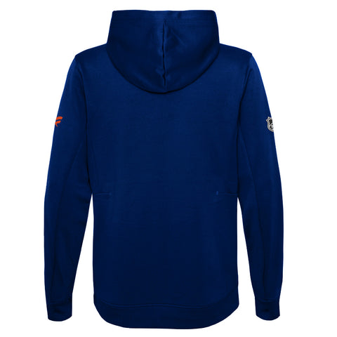 EDMONTON OILERS AUTHENTIC PRO YOUTH BLUE PULLOVER HOODIE