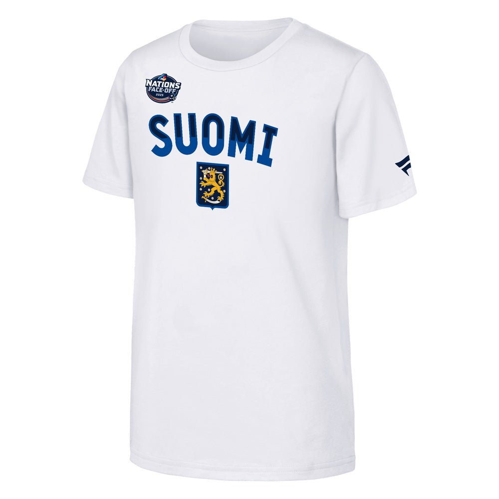 Outerstuff Team Finland 4 Nations Locker Room Youth White T Shirt