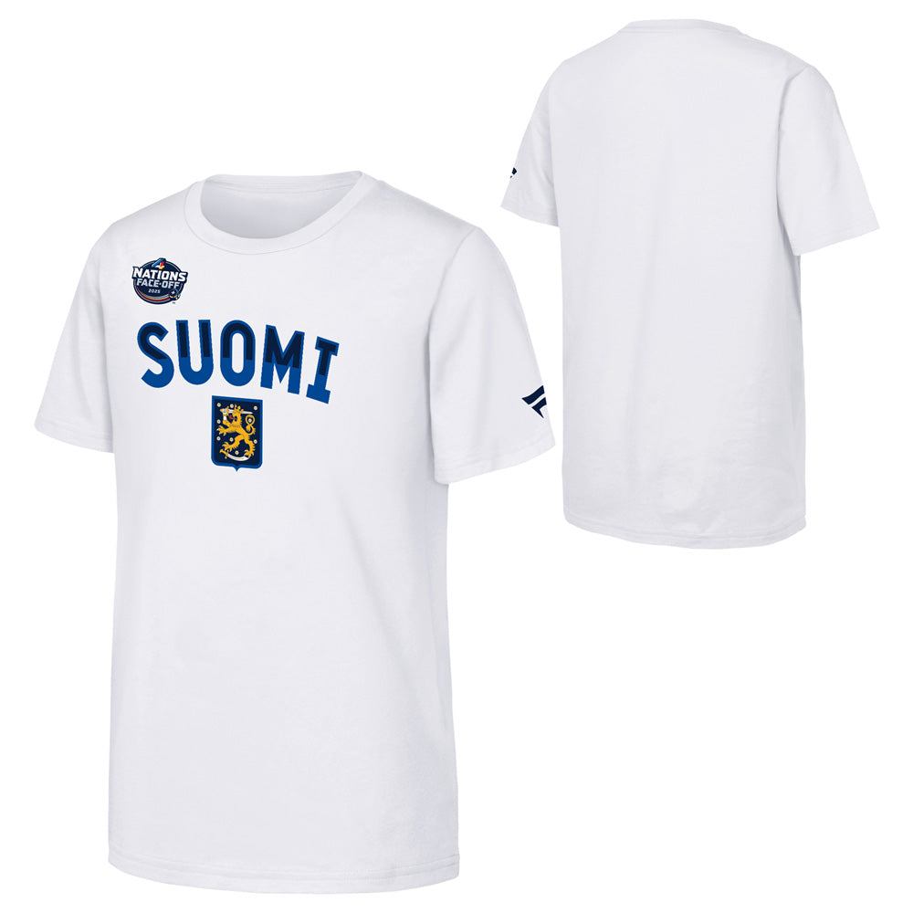 Outerstuff Team Finland 4 Nations Locker Room Youth White T Shirt