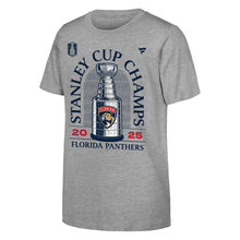 Outerstuff Florida Panthers 2025 Stanley Cup Champions Youth Grey T Shirt