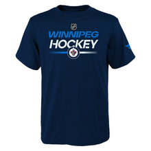 WINNIPEG JETS AUTHENTIC PRO WORDMARK YOUTH NAVY T SHIRT