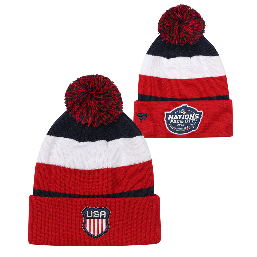 Youth Team Usa 4 Nations Team Cuffed Knit Hat Blue