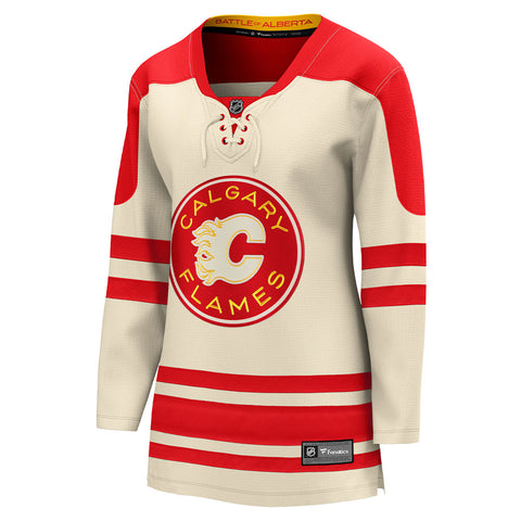New Adult Women NHL Calgary Flames Fanatics Premier Breakaway Alternate  Jersey