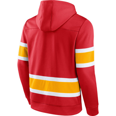 FANATICS CALGARY FLAMES ICONIC NHL EXCLUSIVE PULLOVER HOODIE