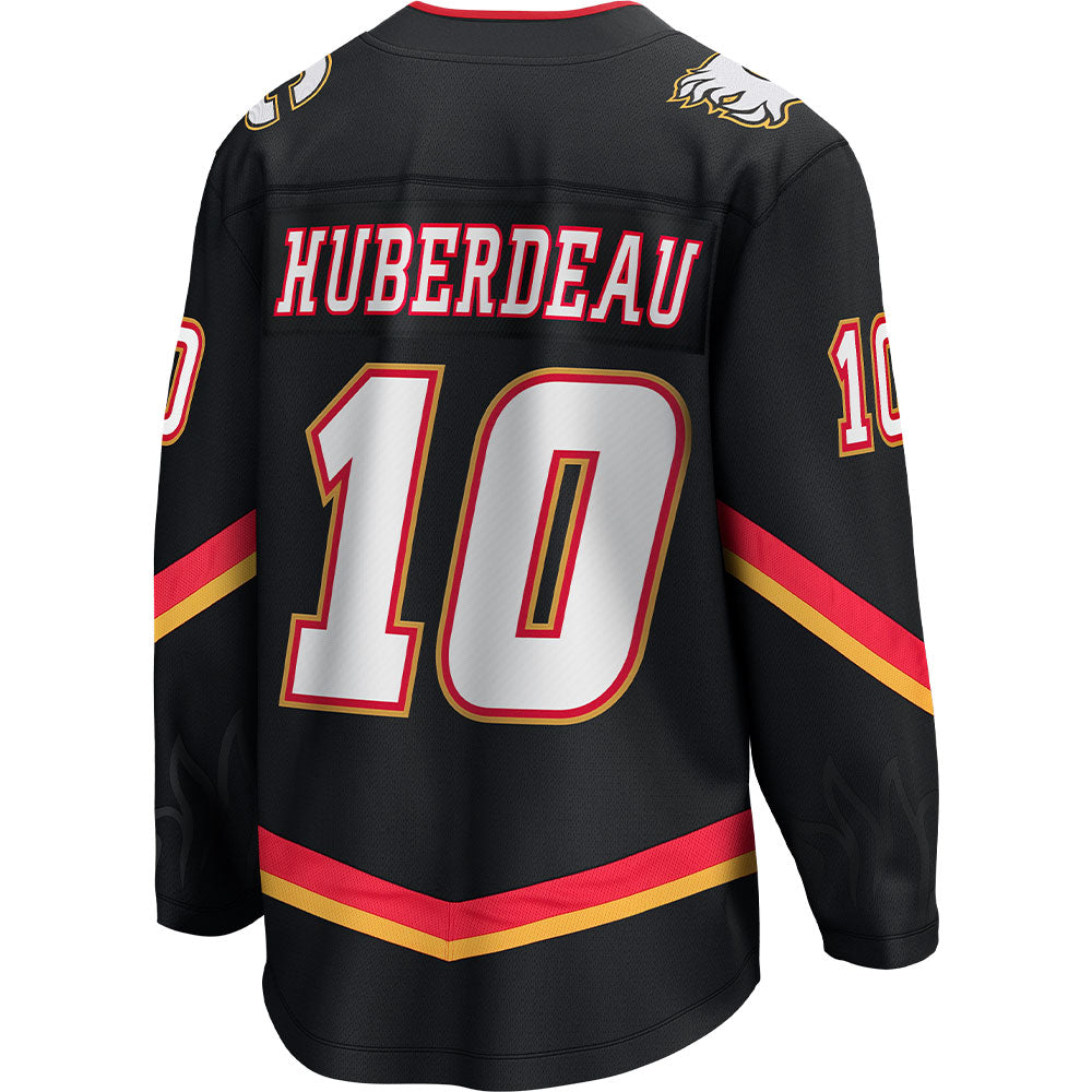 FANATICS CALGARY FLAMES JONATHAN HUBERDEAU ADULT BLACK THIRD BREAKAWAY JERSEY