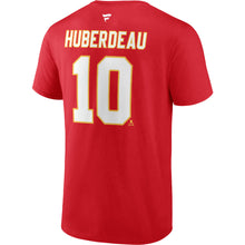 FANATICS CALGARY FLAMES JONATHAN HUBERDEAU NAME AND NUMBER T SHIRT