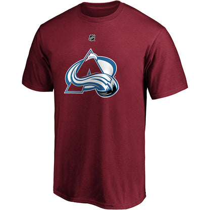 FANATICS COLORADO AVALANCHE NATHAN MACKINNON BURGANDY NAME AND NUMBER T SHIRT