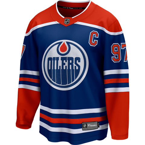 Edmonton Oilers Connor McDavid Men's Cotton T-Shirt - Heather Gray - Edmonton | 500 Level