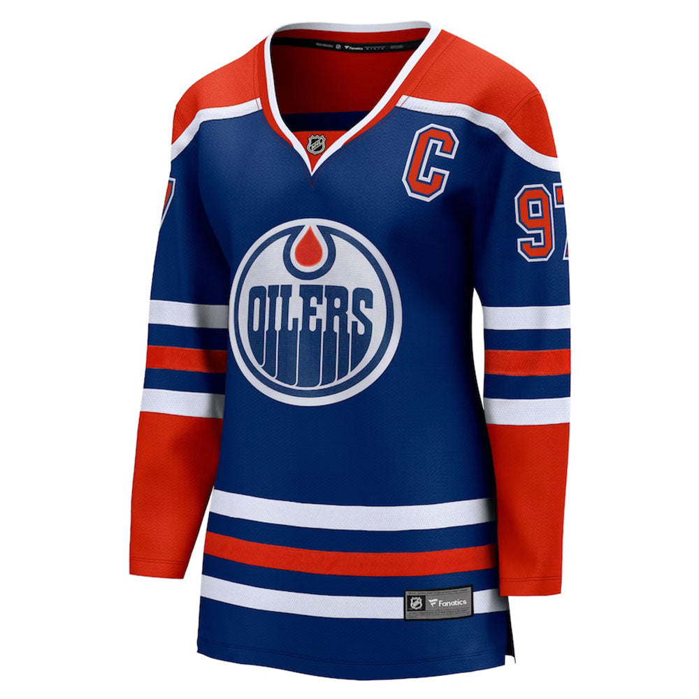 FANATICS EDMONTON OILERS CONNOR MCDAVID WOMEN'S BREAKAWAY JERSEY