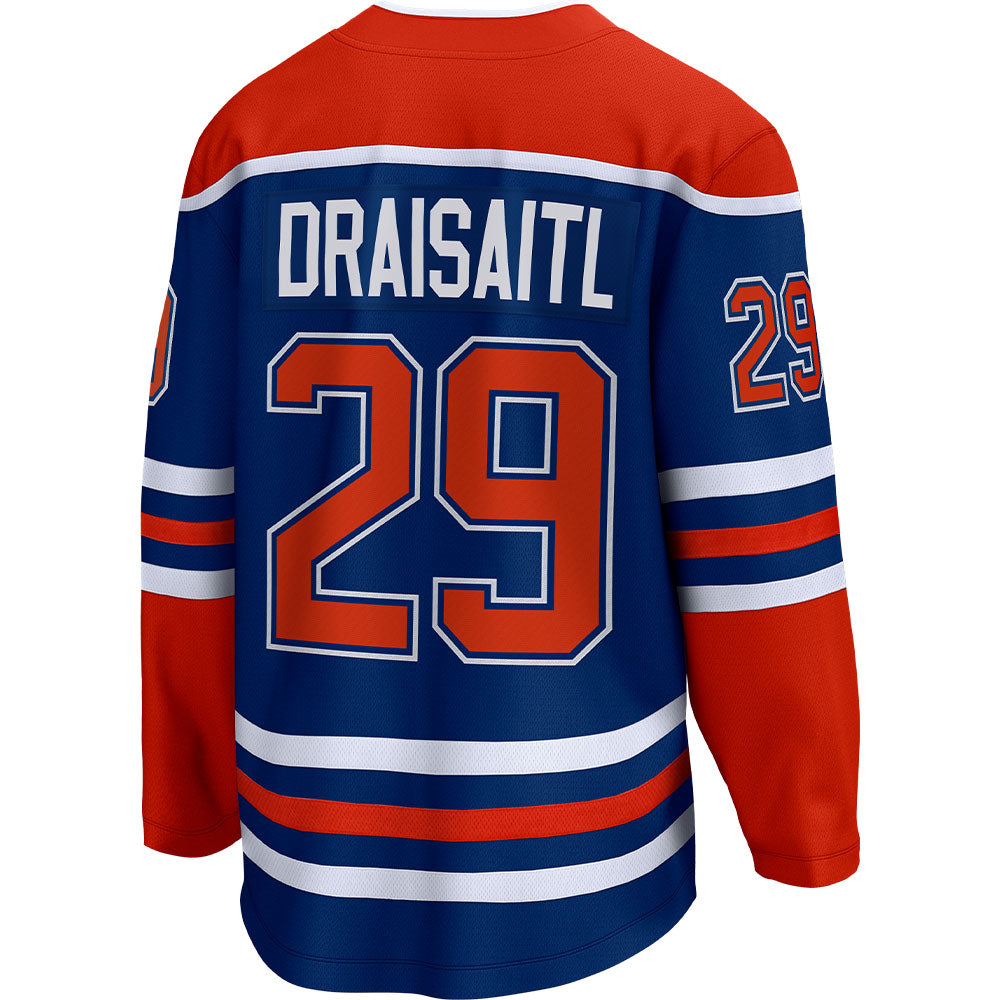 FANATICS EDMONTON OILERS LEON DRAISAITL ADULT HOME BREAKAWAY JERSEY