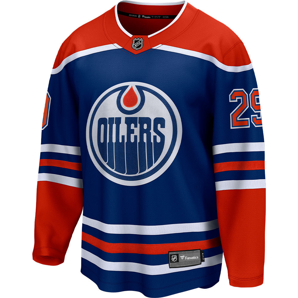 FANATICS EDMONTON OILERS LEON DRAISAITL ADULT HOME BREAKAWAY JERSEY