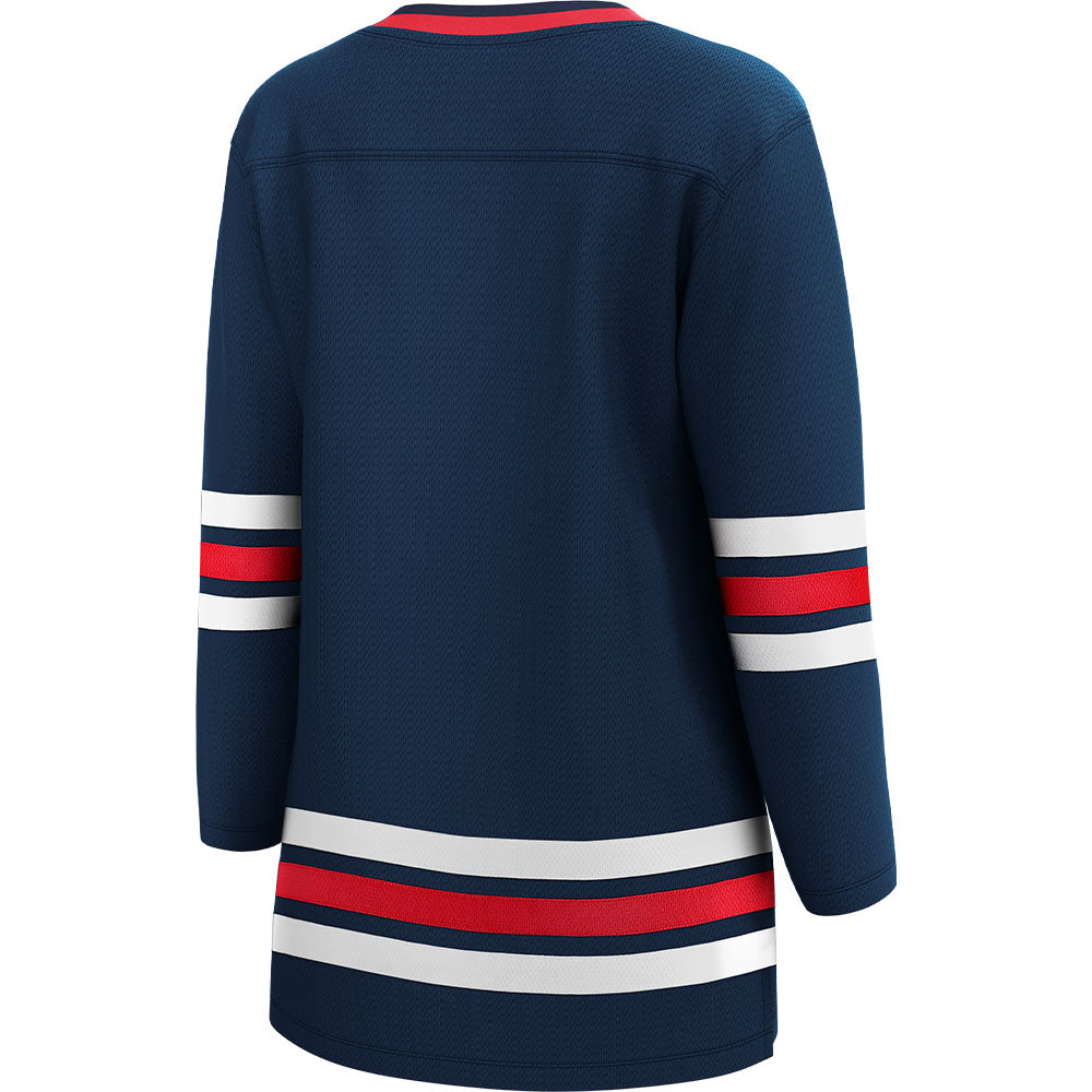 FANATICS WINNIPEG JETS WOMEN'S NAVY THIRD BREAKAWAY JERSEY