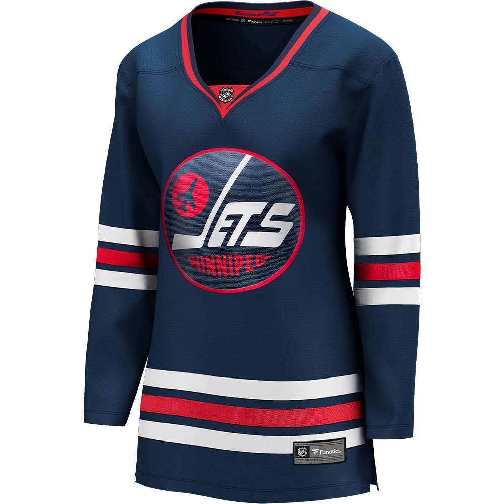 FANATICS WINNIPEG JETS WOMEN'S NAVY THIRD BREAKAWAY JERSEY