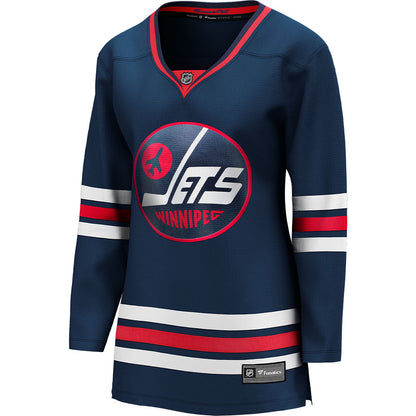 FANATICS WINNIPEG JETS WOMEN'S NAVY THIRD BREAKAWAY JERSEY