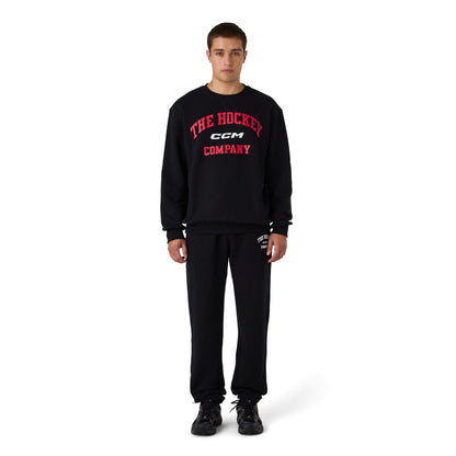 CCM Athleisure Men's Black Fleece Crew Long Sleeve Shirt