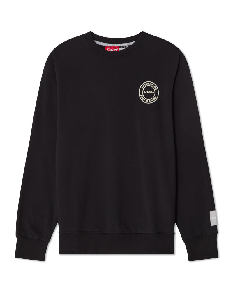 CCM We Are Hockey Adult Black Crewneck