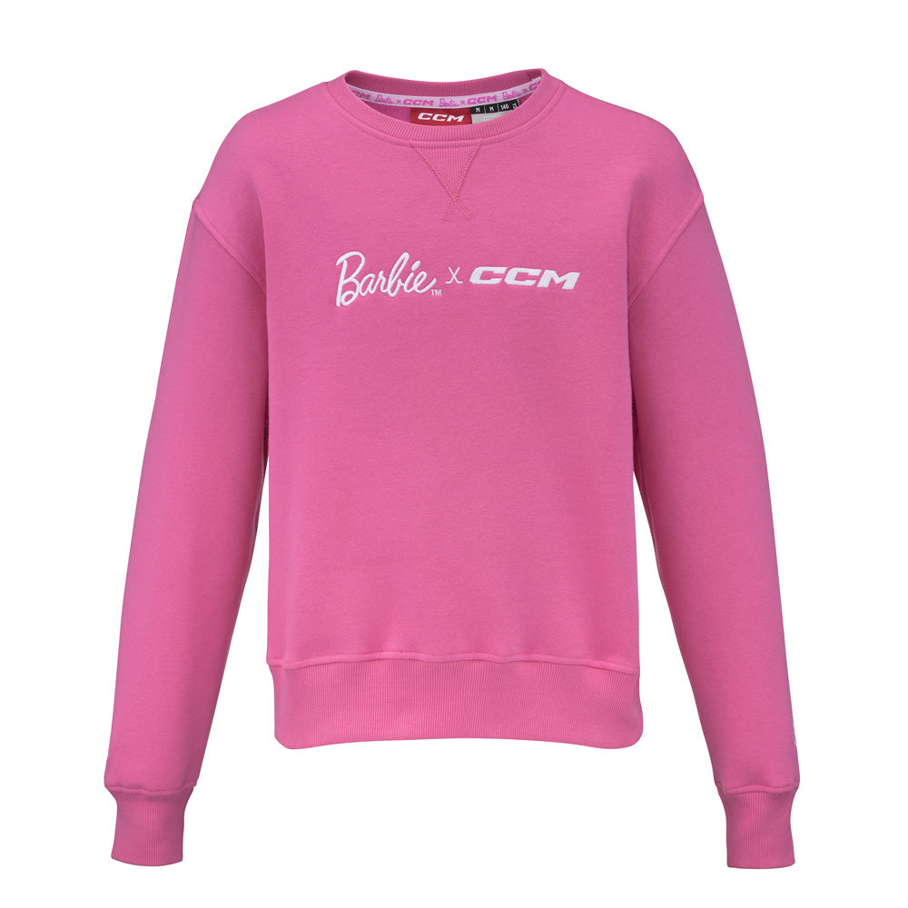 CCM Barbie Collection Youth Pink Crewneck Sweater