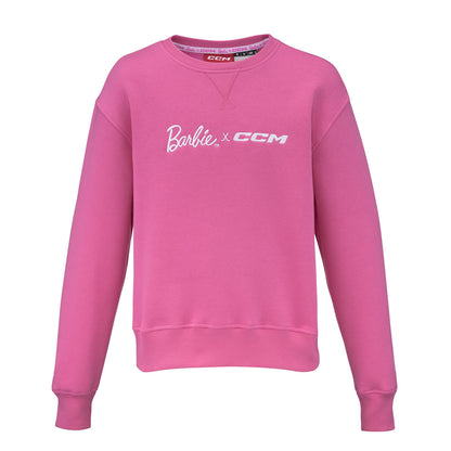 CCM Barbie Collection Youth Pink Crewneck Sweater