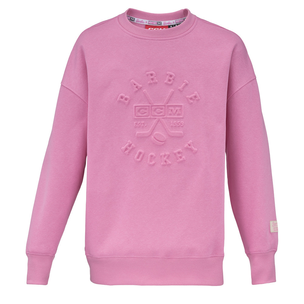 CCM X Barbie Youth Pink Crewneck