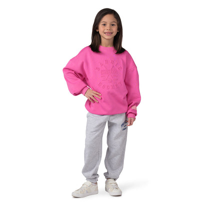 CCM X Barbie Youth Pink Crewneck