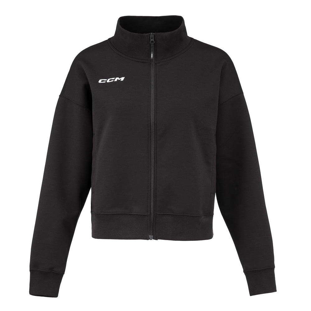CCM Tech Women's Black Full Zip Fleece Sweater