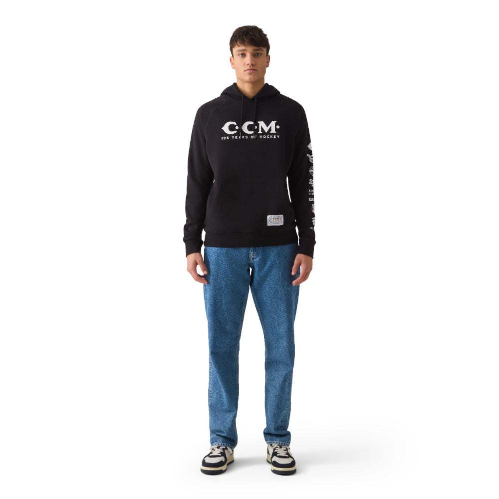 CCM 125 ANNIVERSARY ADULT BLACK HOODIE