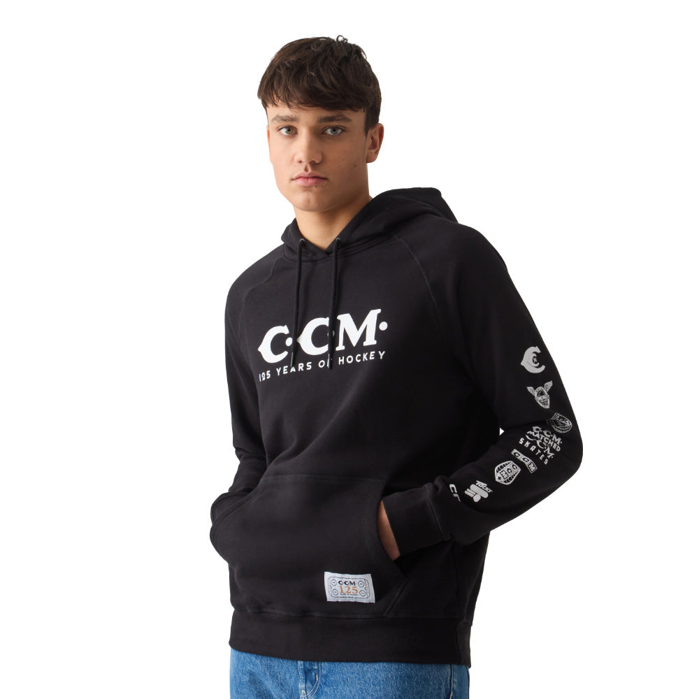 CCM 125 ANNIVERSARY ADULT BLACK HOODIE
