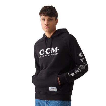 CCM 125 ANNIVERSARY ADULT BLACK HOODIE