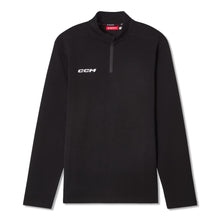 CCM Team Men's Black 1/4 Zip Crew Long Sleeve Shirt