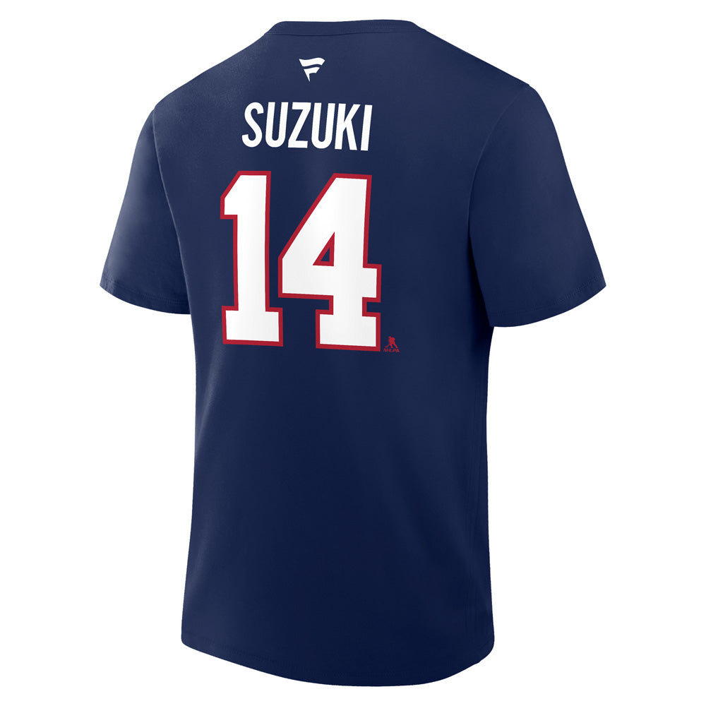 Fanatics Montreal Canadiens Nick Suzuki Name And Number Adult Navy T Shirt