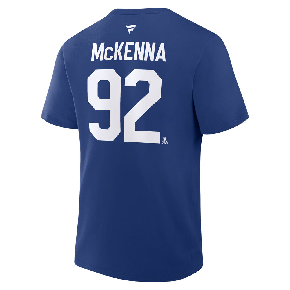 Fanatics Toronto Maple Leafs Gavin McKenna Name And Number Blue T Shirt