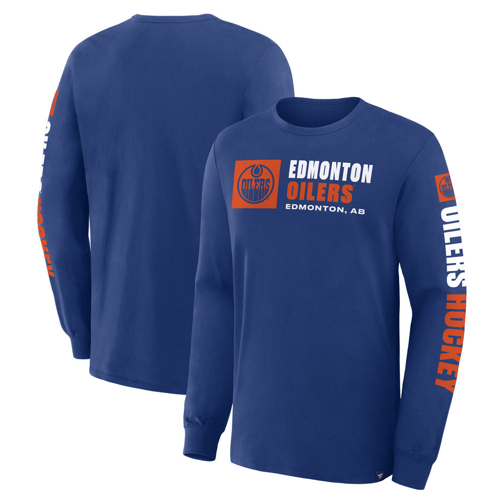 Edmonton Oilers Goal Crease Long Sleeve T-Shirt