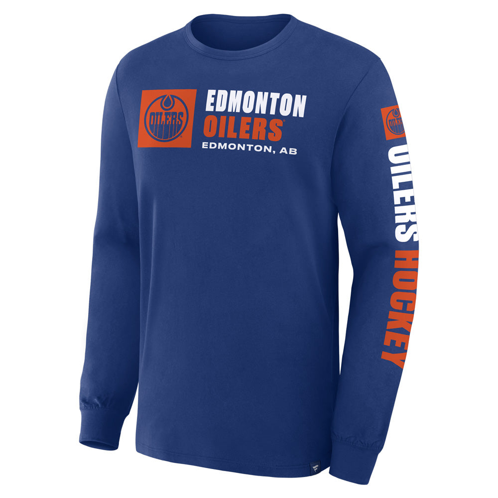 Edmonton Oilers Goal Crease Long Sleeve T-Shirt