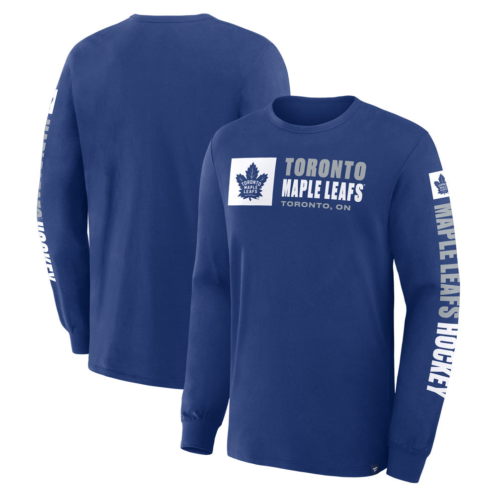 Fanatics Toronto Maple Leafs Goal Crease Blue Long Sleeve Shirt