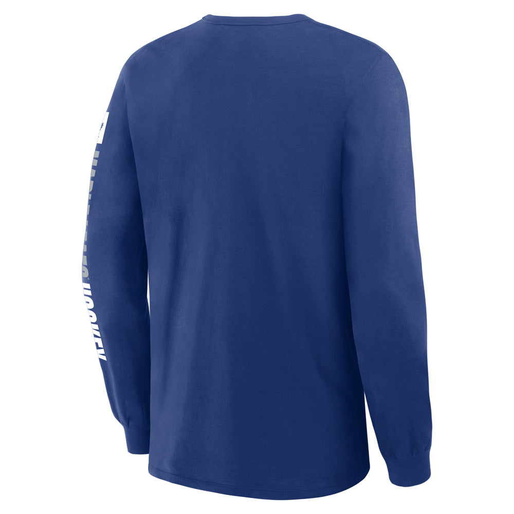 Fanatics Toronto Maple Leafs Goal Crease Blue Long Sleeve Shirt