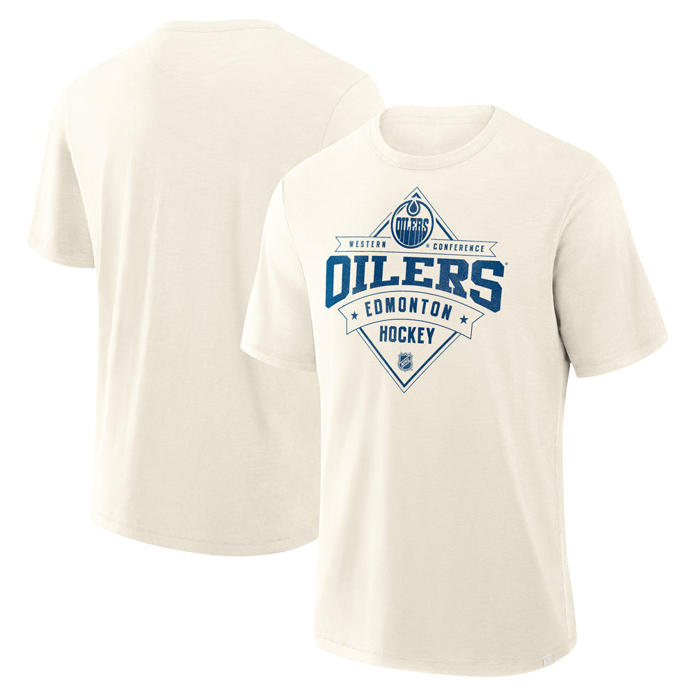 Edmonton Oilers Slub Short Sleeve T-Shirt Grey