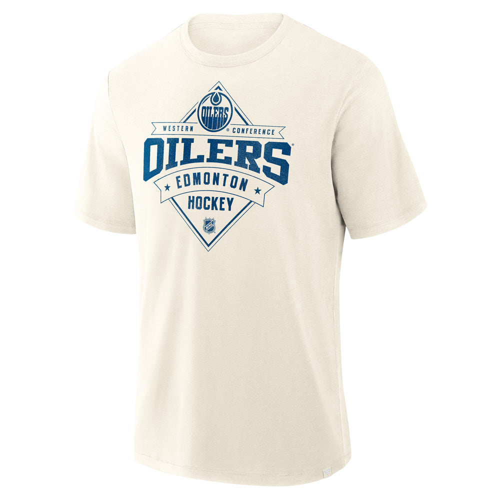 Edmonton Oilers Slub Short Sleeve T-Shirt Grey