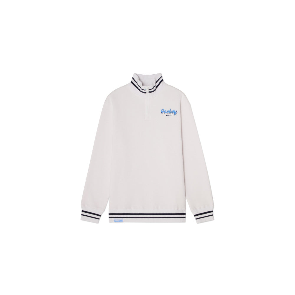 CCM Stripe Collection Men's Quarter Zip Sweater