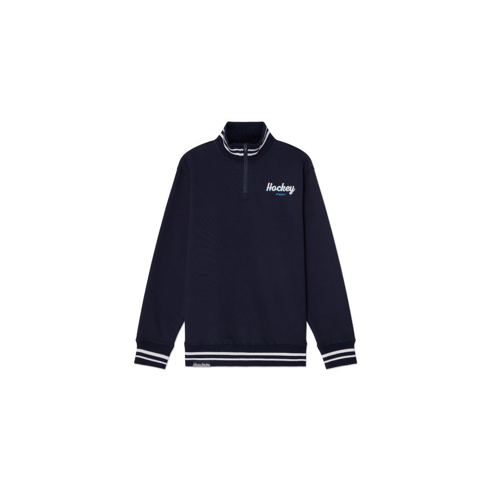 CCM Stripe Collection Men's Quarter Zip Sweater