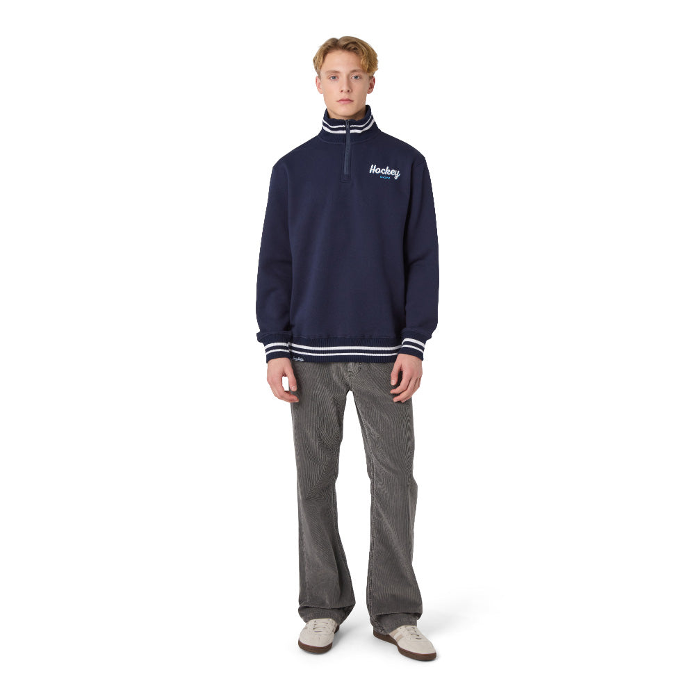 CCM Stripe Collection Men's Quarter Zip Sweater